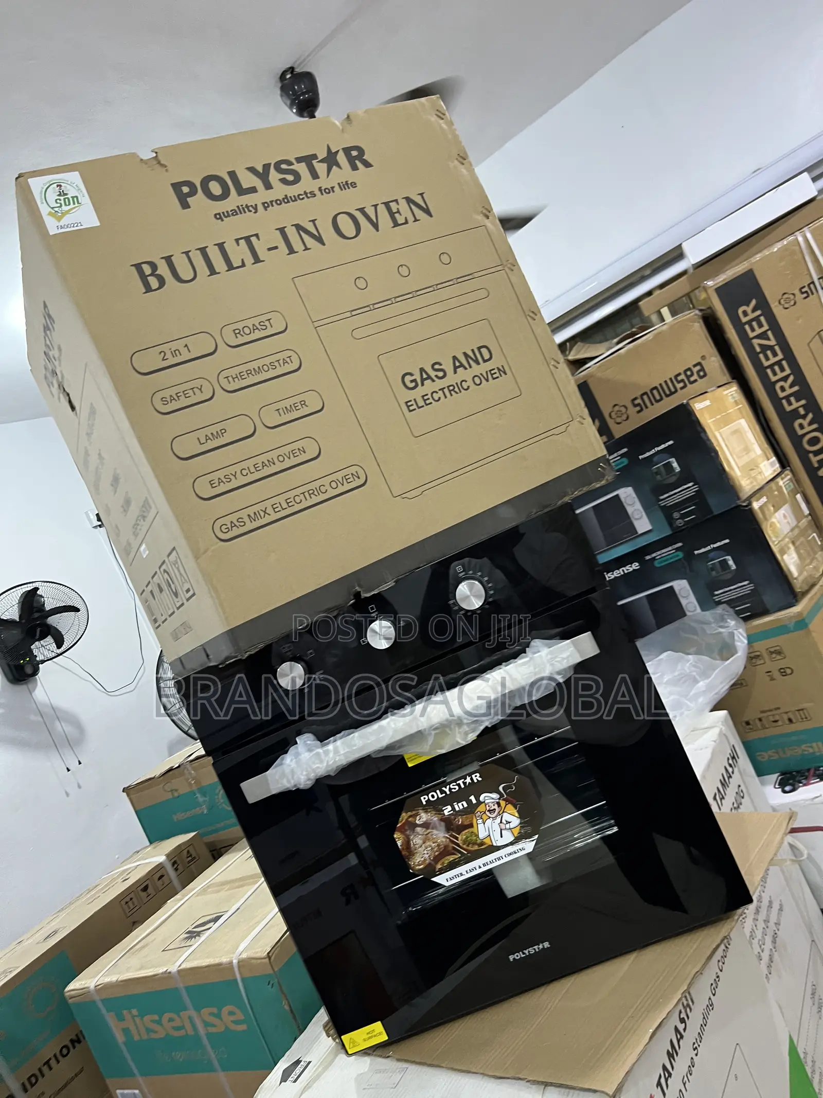 Polystar Pv-Eg271bb Advanced Kitchen Built-in 60cm Dual Oven