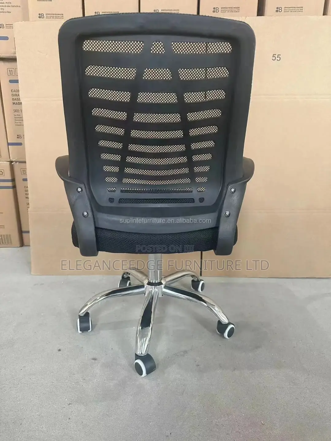Small Secretary Black Mesh Office Chair