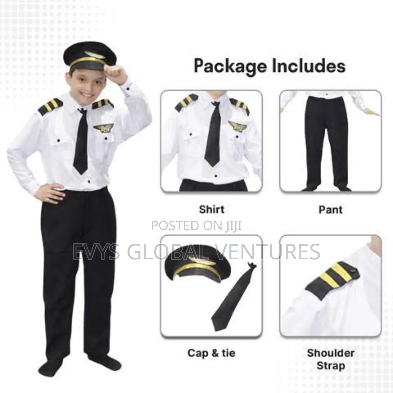Kid's Pilot Costume With Accessories