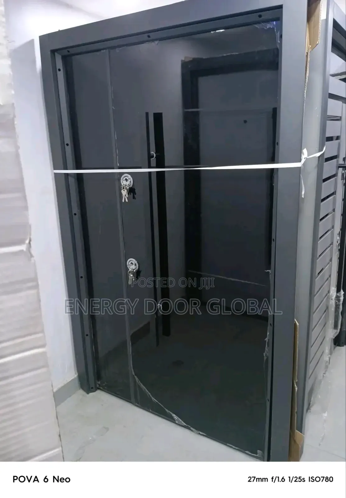 Turkey Luxury Door Plain Black Security 4ft by 8ft Door
