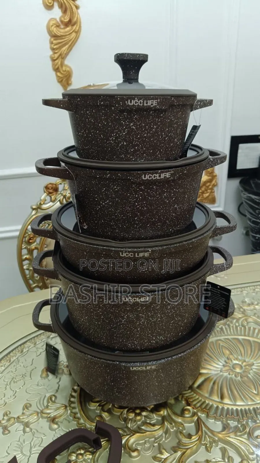 14pcs Ucc Life Granite Non-Stick Cookware.
