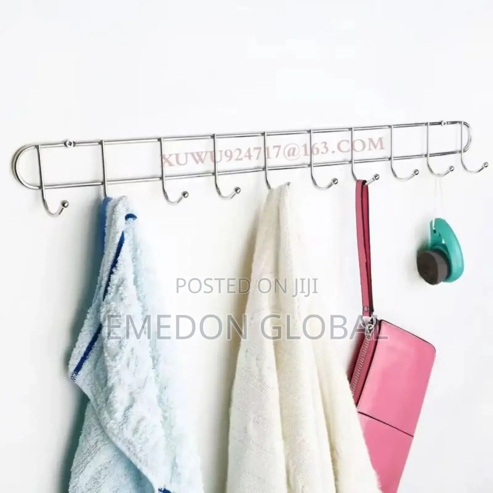 Multi-Purpose Quality Stainless Steel Wall Mounted 10 Hooks. By Dozen