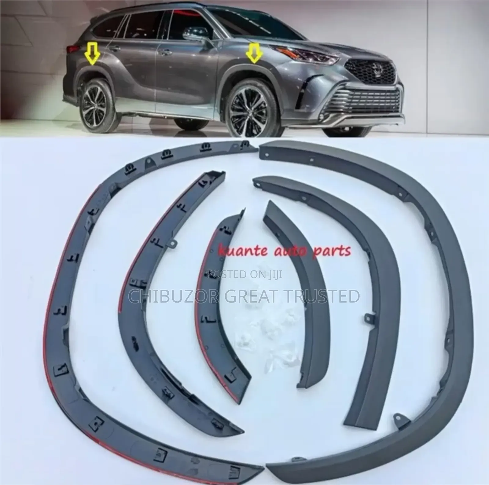 Complete Side Fender Chrome Padded for Highlander 2020/2023