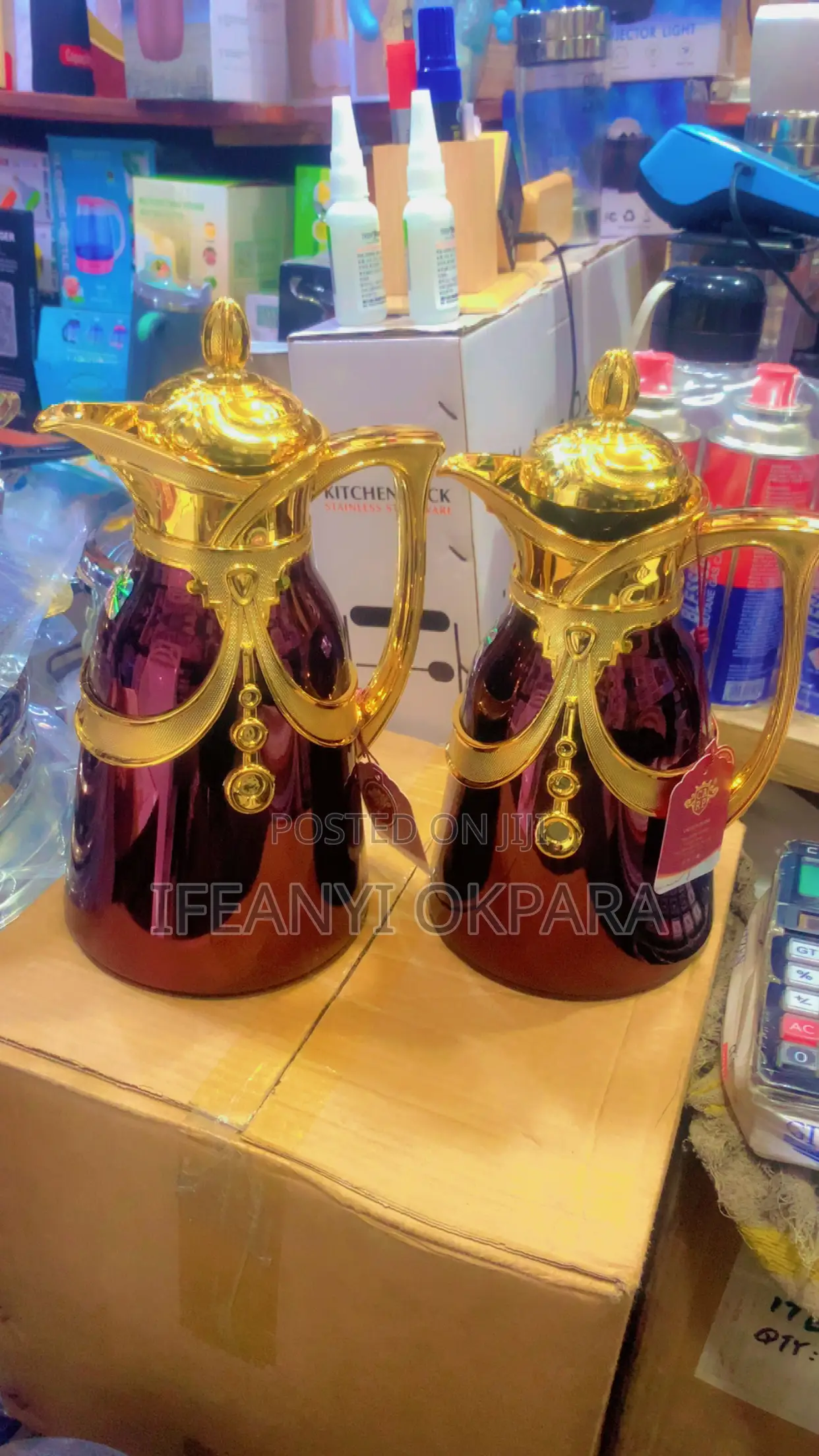 Luxury Coffee and Tea Pot With Pink Inner Glass 0.7 and 1.0 Litters