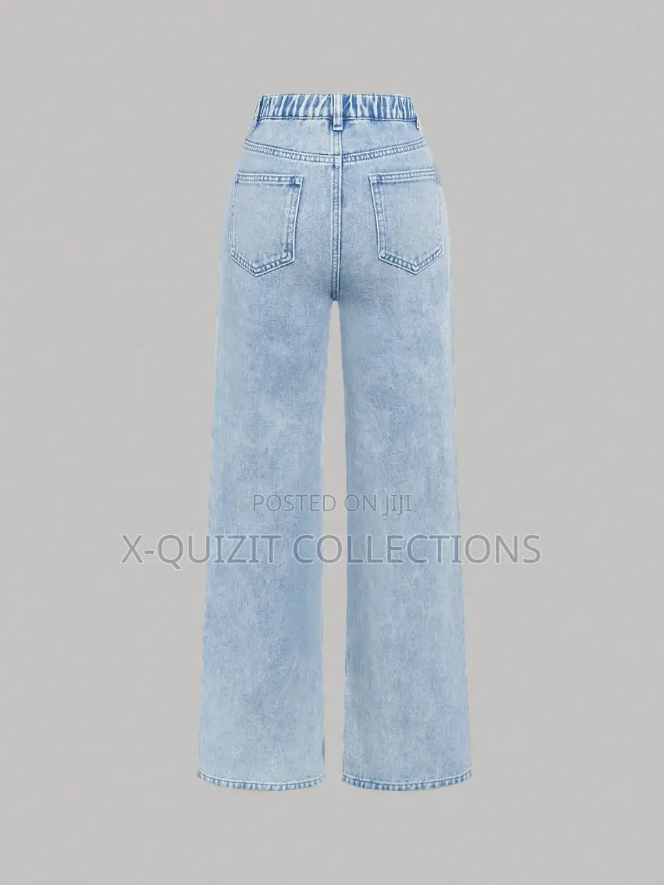 Trendy High-Waisted Wide Leg Denim Jeans (8y-14y)