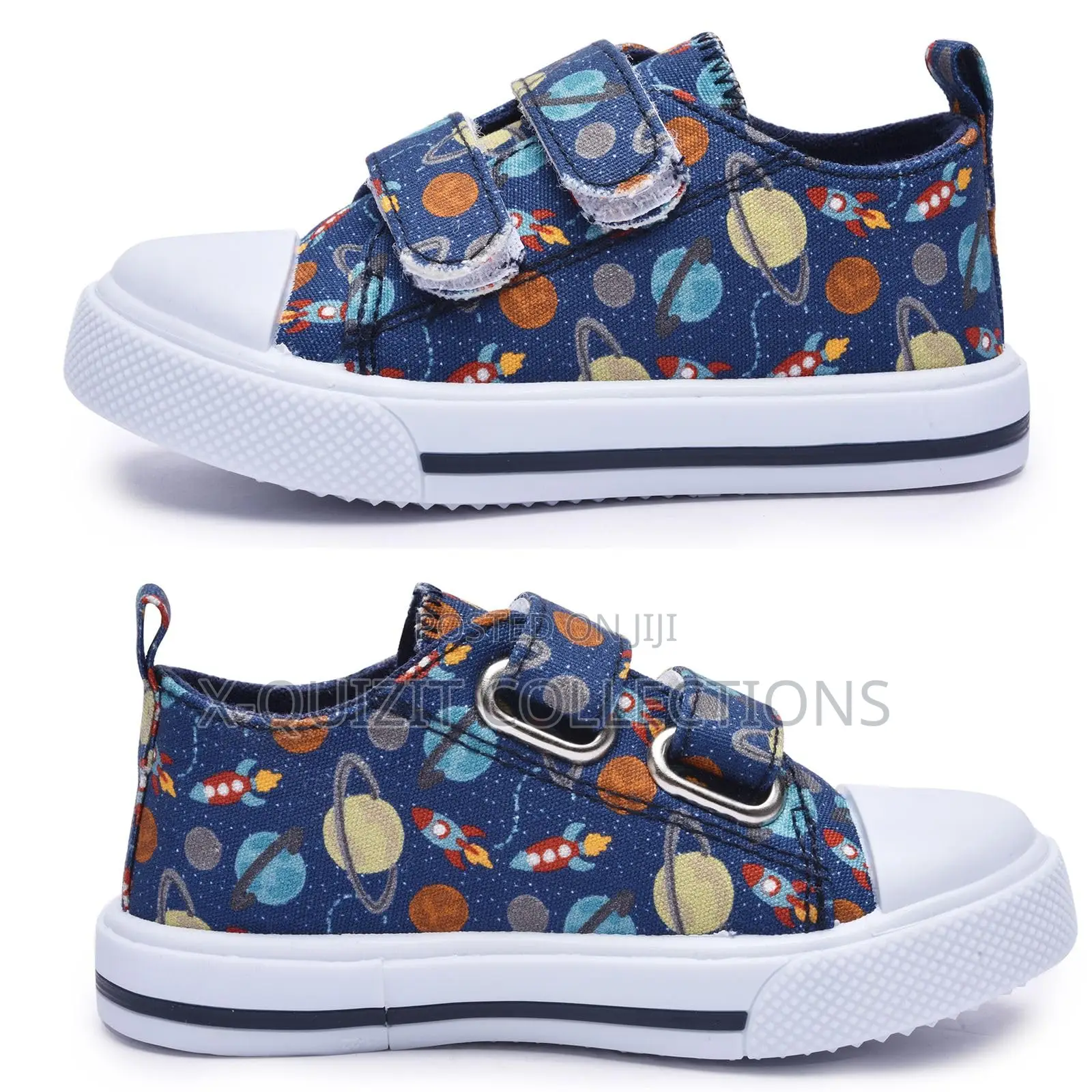 Space Print Boys’ Canvas Sneakers (21-27)