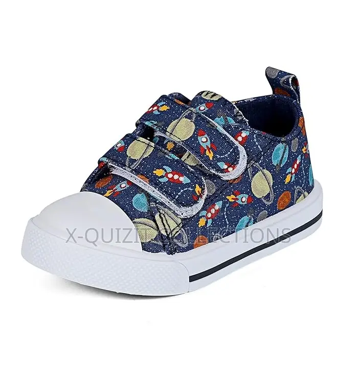 Space Print Boys’ Canvas Sneakers (21-27)