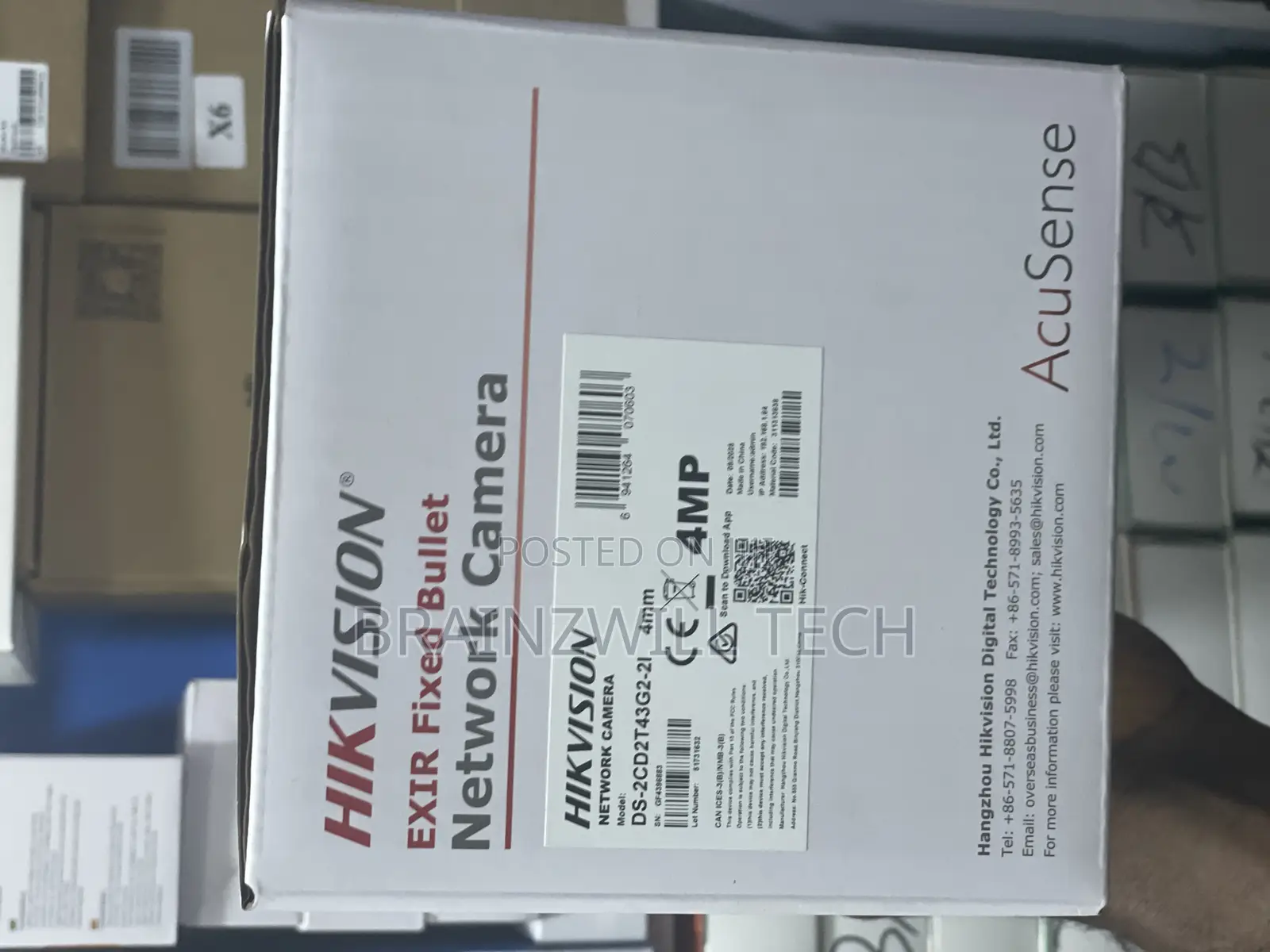 Hikvision 4mp Ip Acusense Fixed Bullet Camera (Ds-2cd2t43g2-2i)