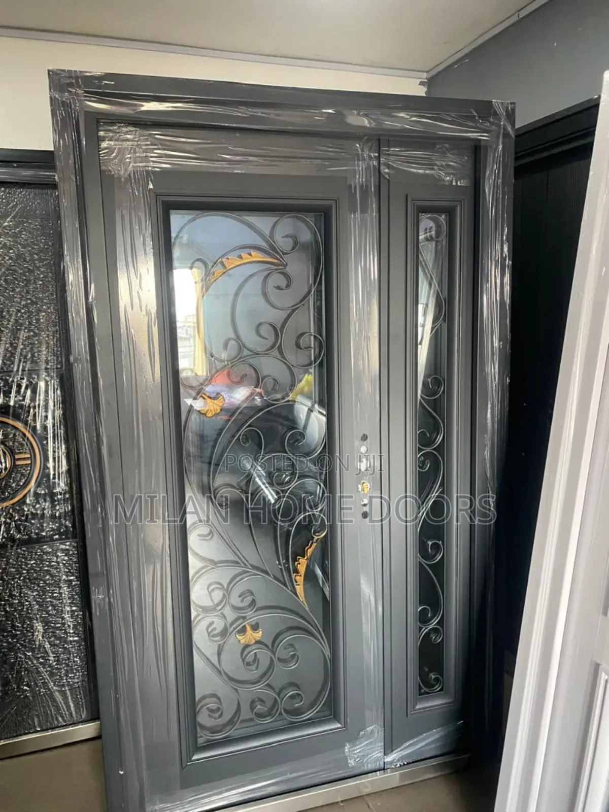 1.2m Copper Glass Security Door