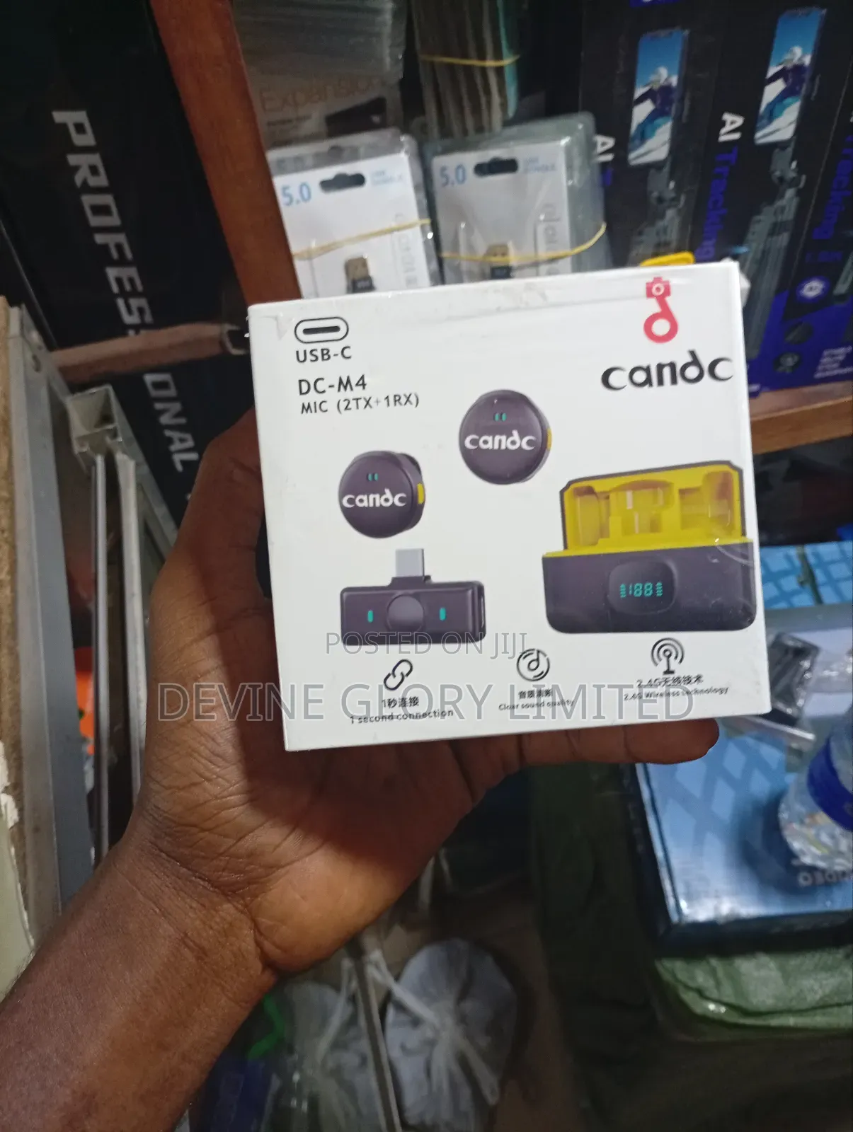 Candc Dc-M4 Dual Wireless Lavalier Microphone System – Plug Play