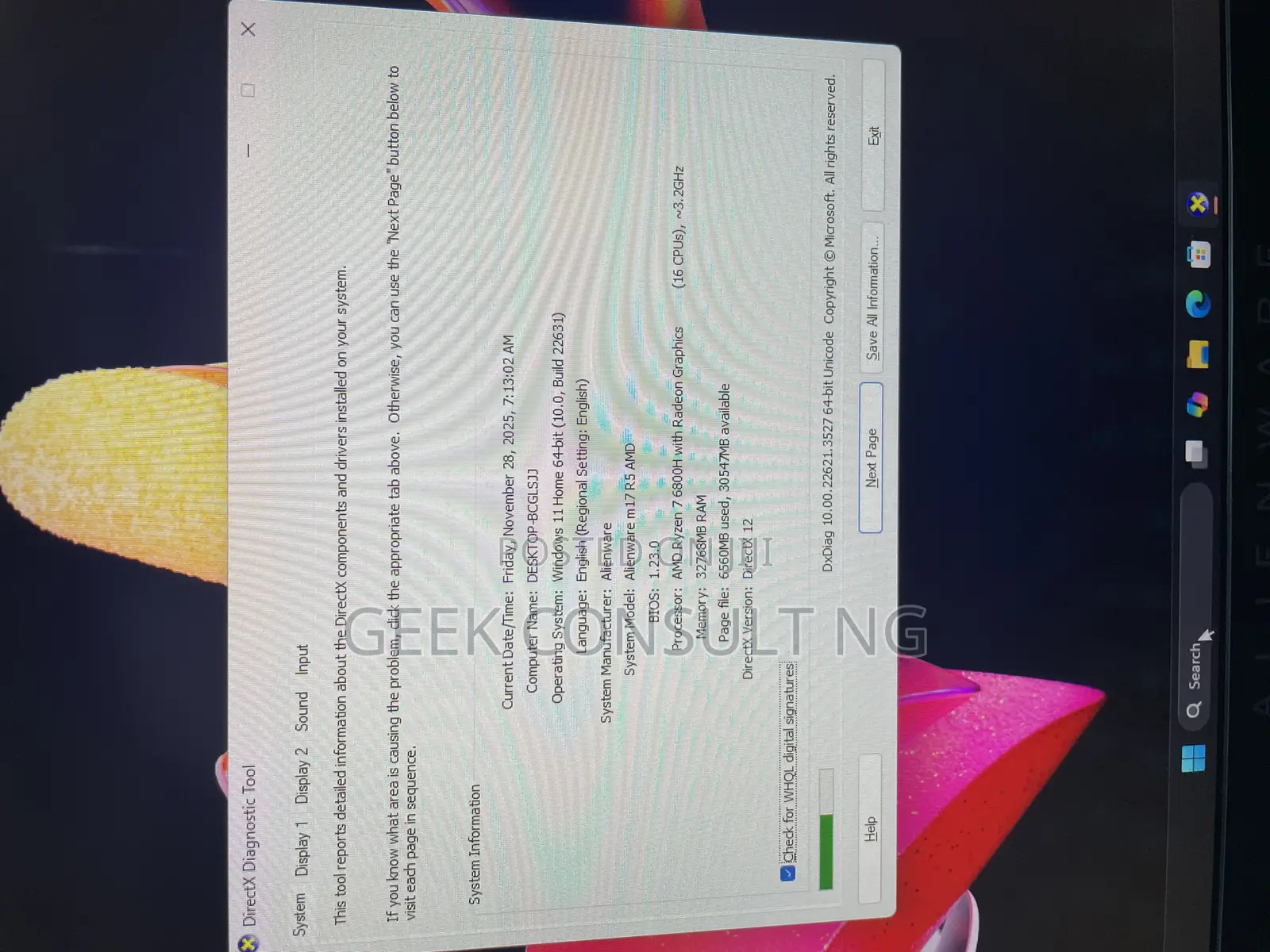 Laptop Dell Alienware m17 R5 32GB AMD Ryzen 7 SSD 1T