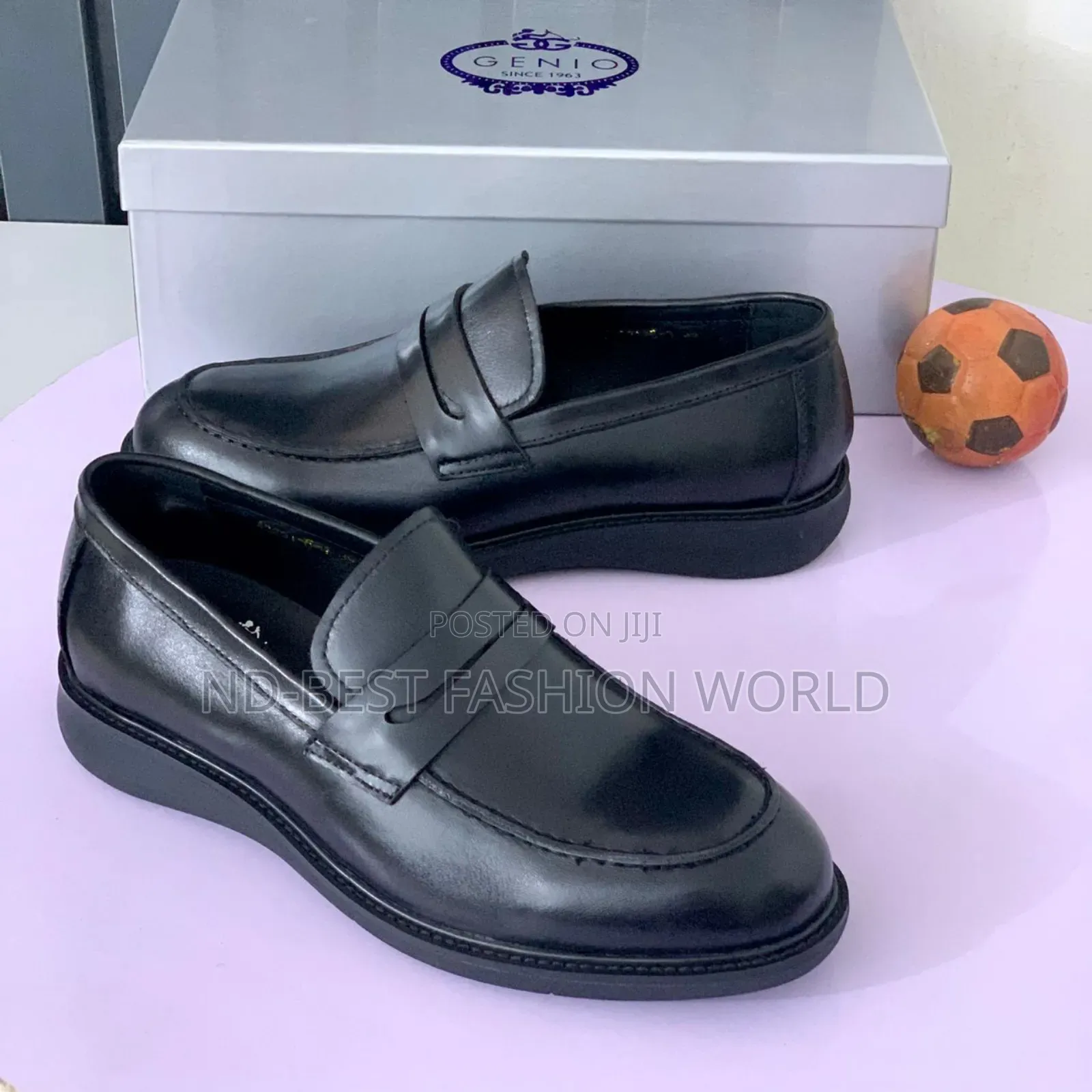 Black Gino Leather Shoes
