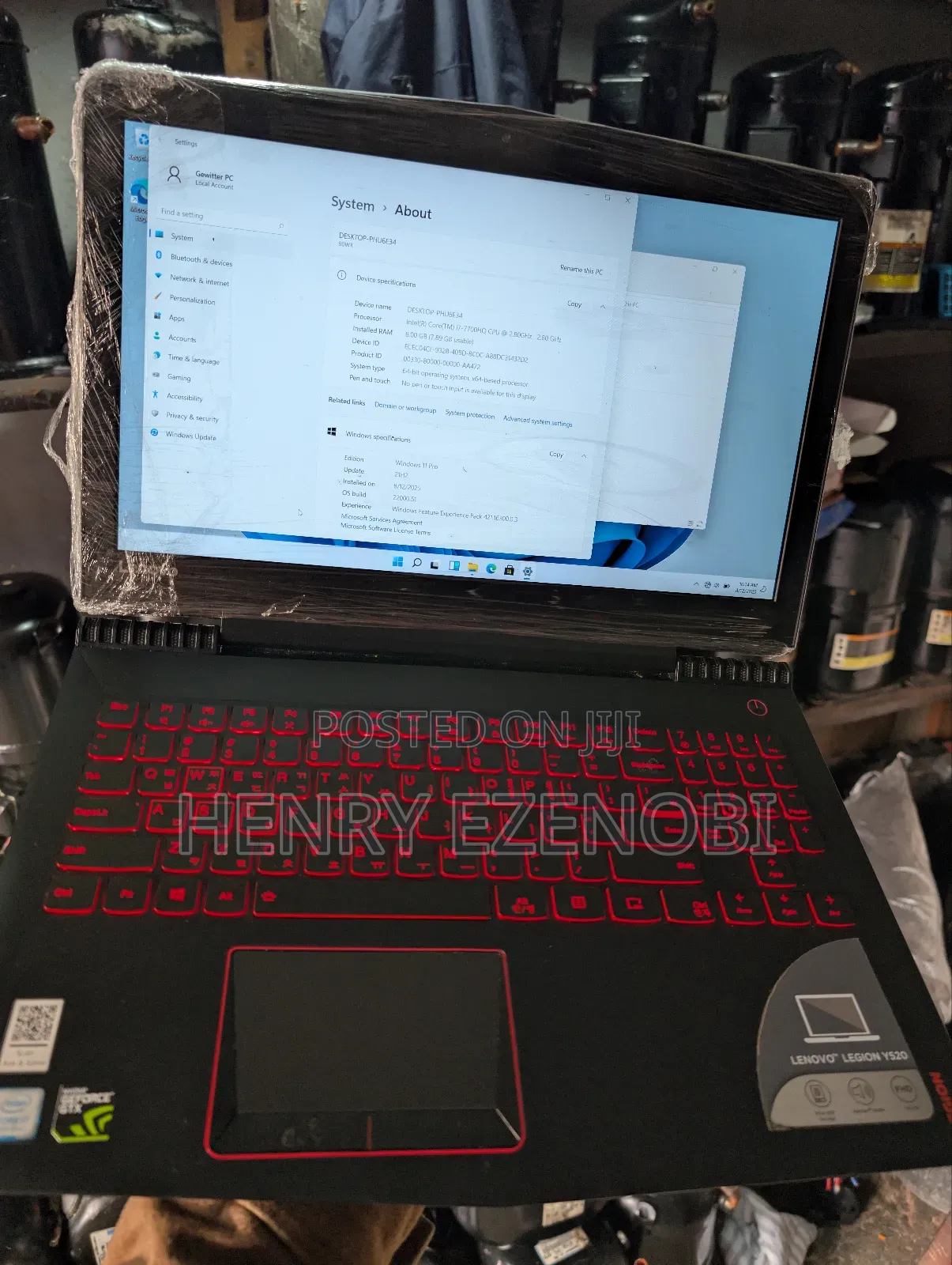 Laptop Lenovo Legion Y520 16GB Intel Core I7 SSHD+SSD 512GB