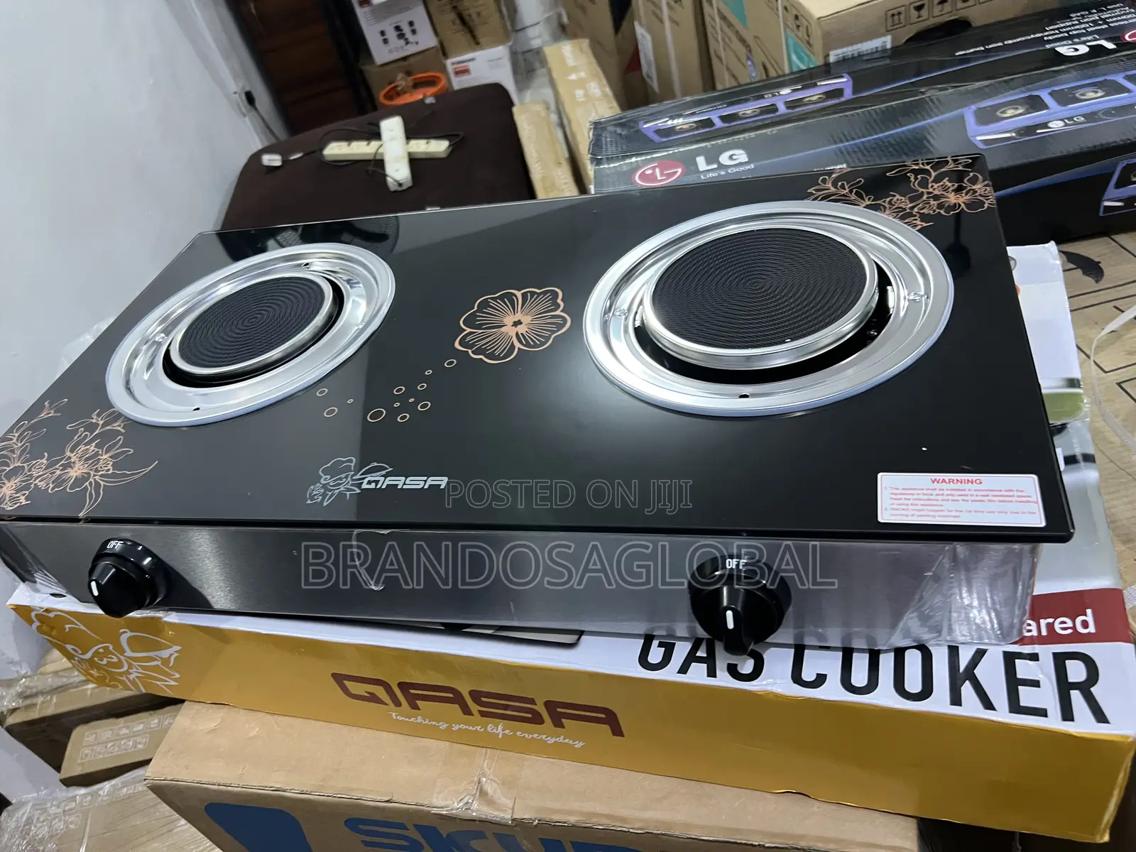 Qasa Infrared Double Burner QGC-2bg Super Stable Glass Technology