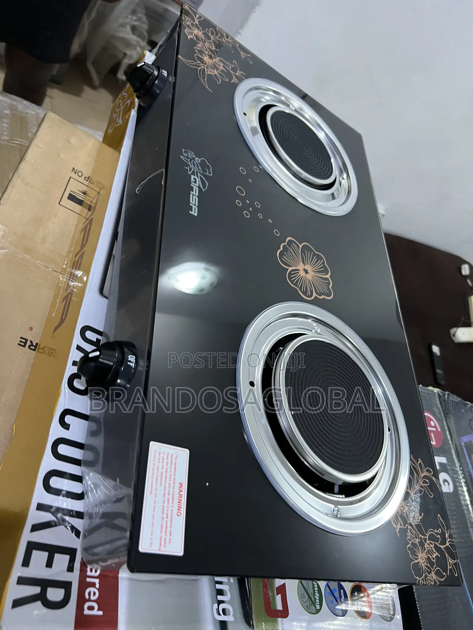 Qasa QGC-2bg Energy Smart Infrared Cooker Glass 2-Burner Model