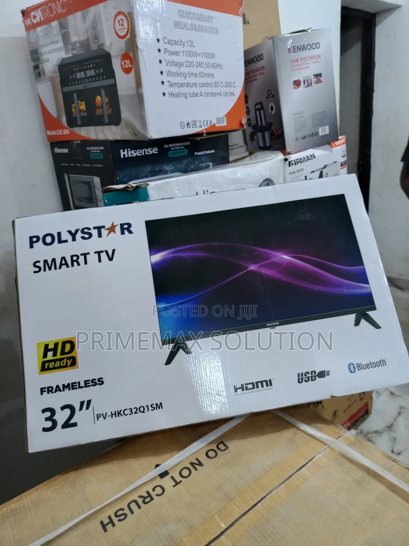 Polystar 32" Frameless Smart Android Tv + Hdmi Usb Ports