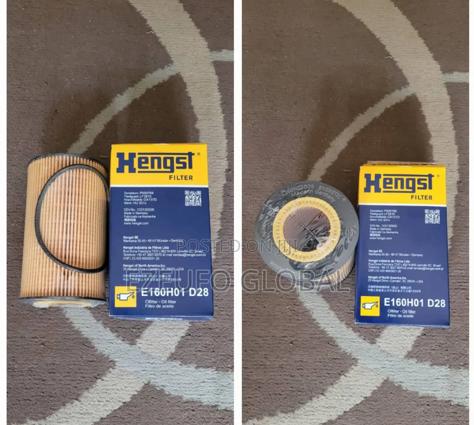 E160h02 D28 Hengst Oil Filter (Short)