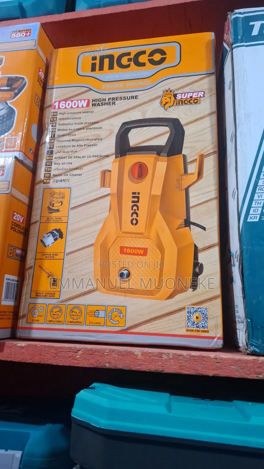 1600w Ingco High Pressure Washer