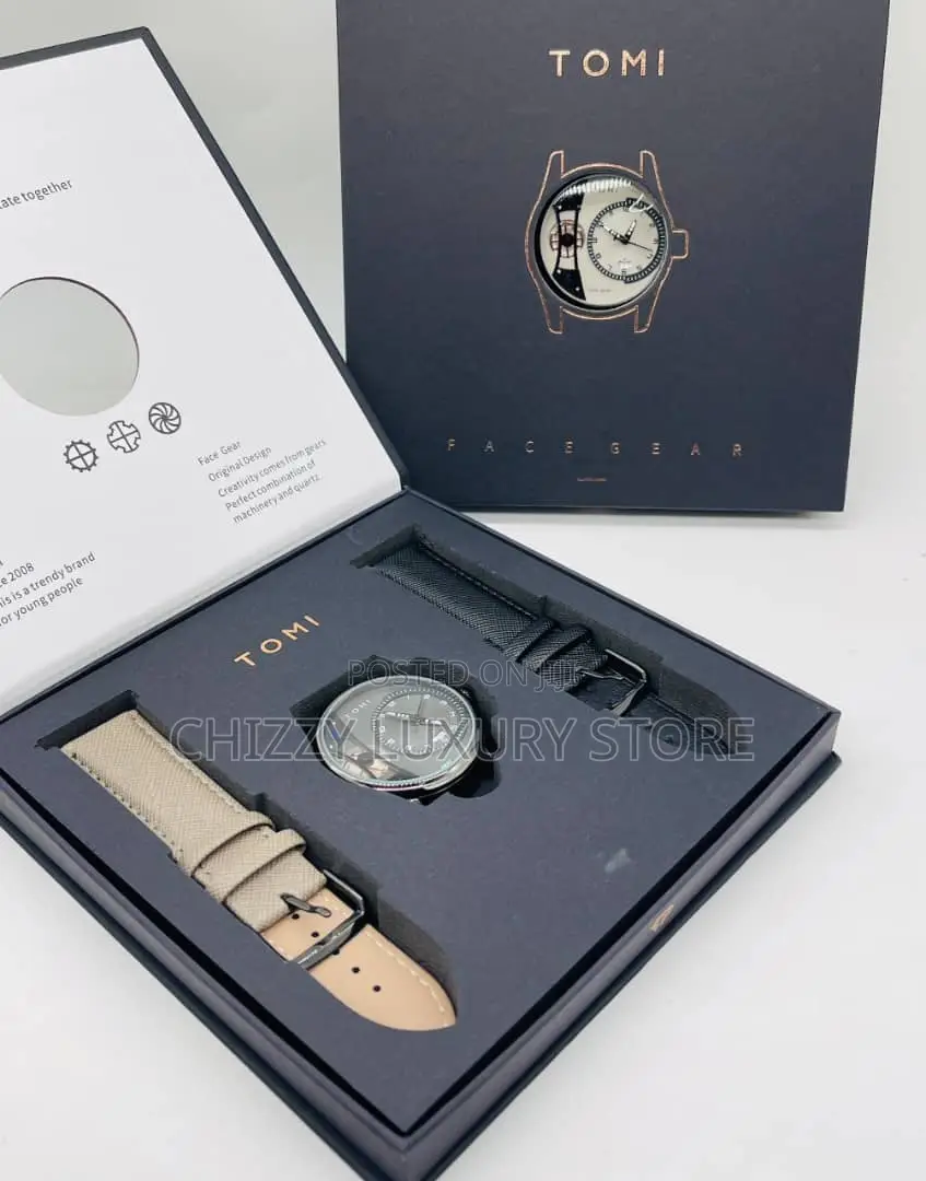 Tomi Quality Luxury Men Genuine Leather Wristwatch