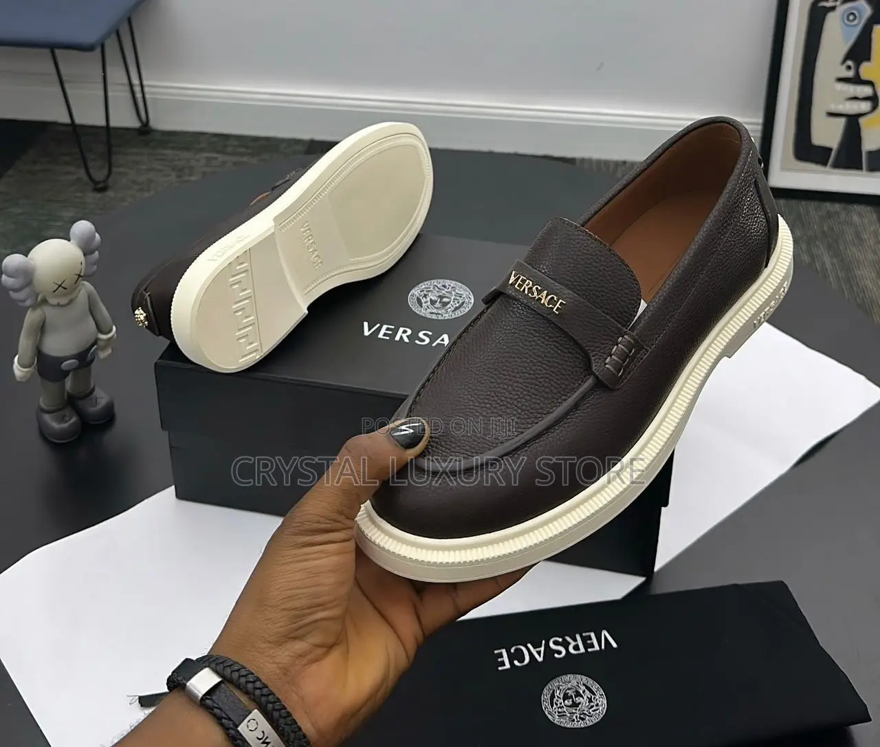 Versace Quality Luxury Men Genuine Leather Sneakers