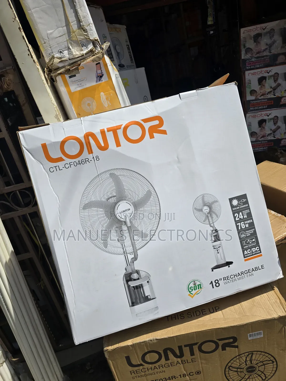 Come I Have Lontor Rechargeable Standing Fan Water Mist 18inch