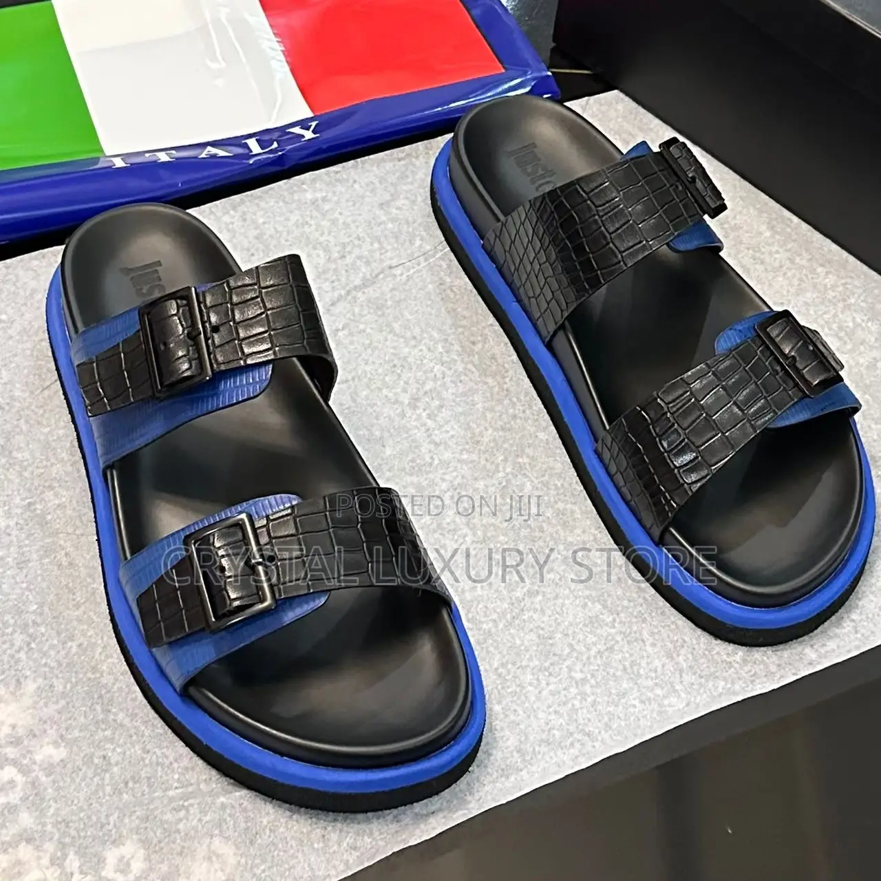 Cavalli Quality Luxury Men Italian Sandals