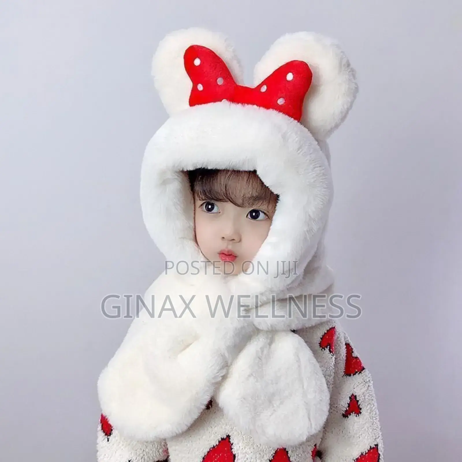 Thick, Soft Adorable Troop Hat With Bow Design (1-8 Years, 46-54cm)