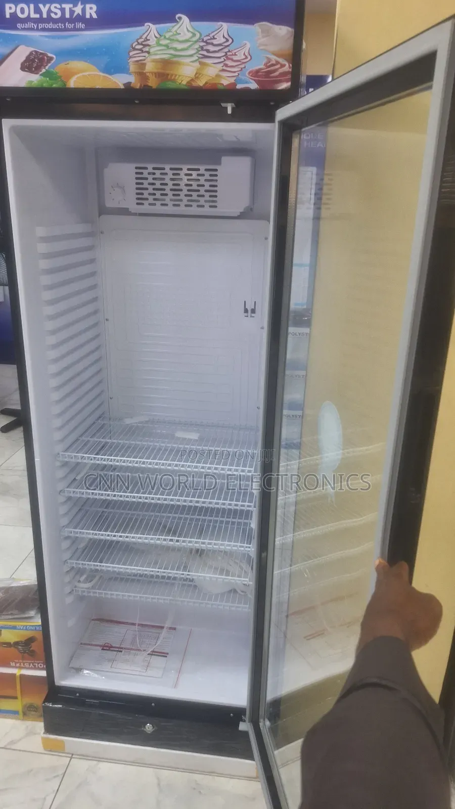 New Polystar526l Showcase Chiller Single Fridge For Business Warranty