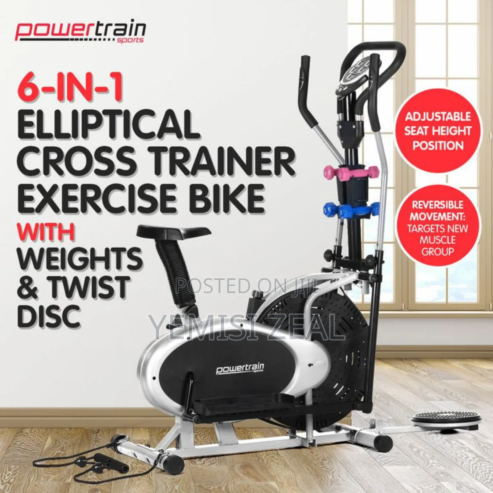 6 In 1 Elliptical Exercise Fitness Bike