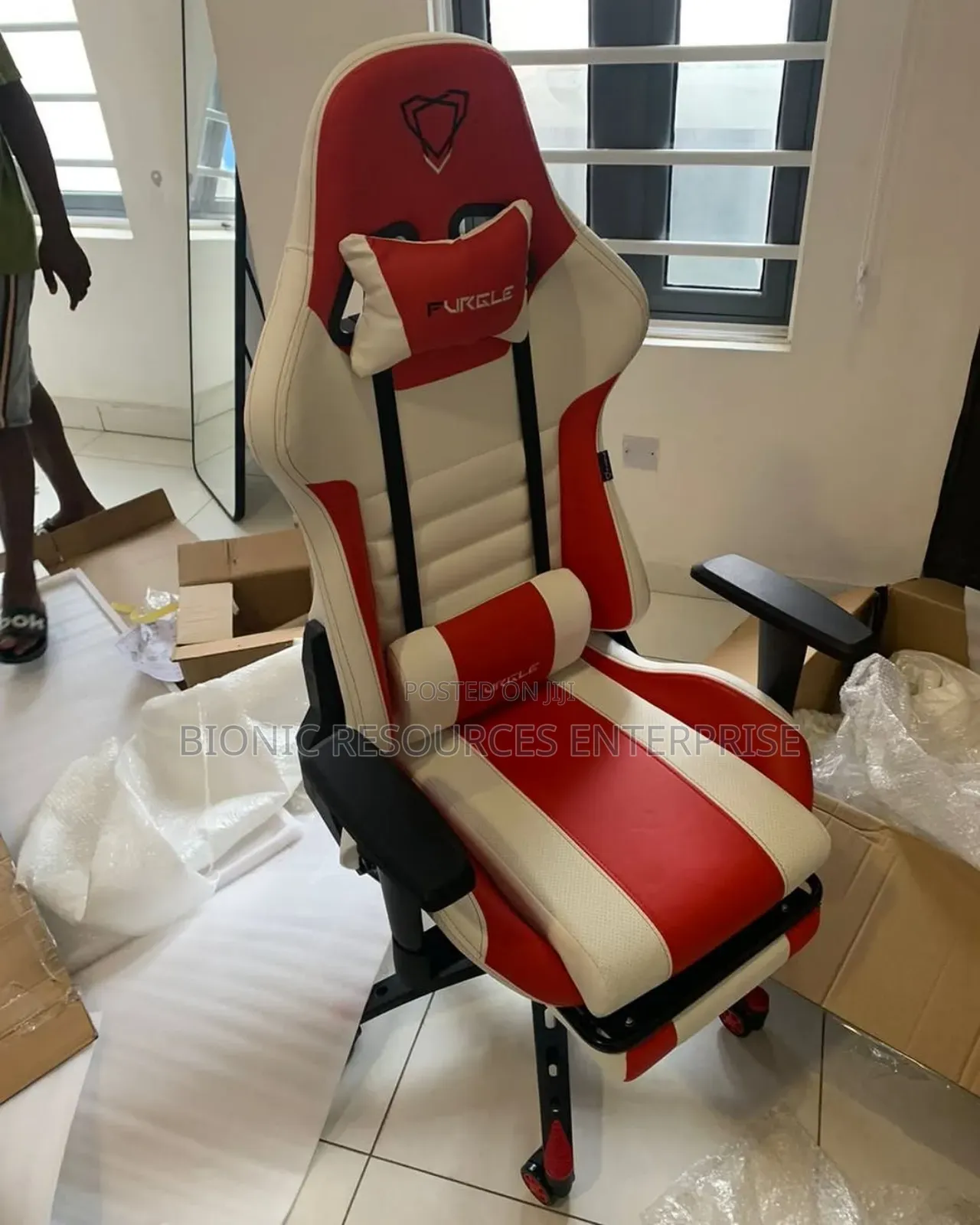 Red and White Gaming Chair