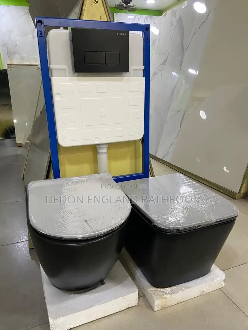 Luxury England Round and Square Black Concealed Wc