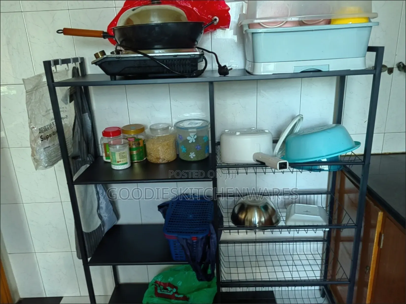 4 Layers Kitchen Organizer Shelf With Wheel