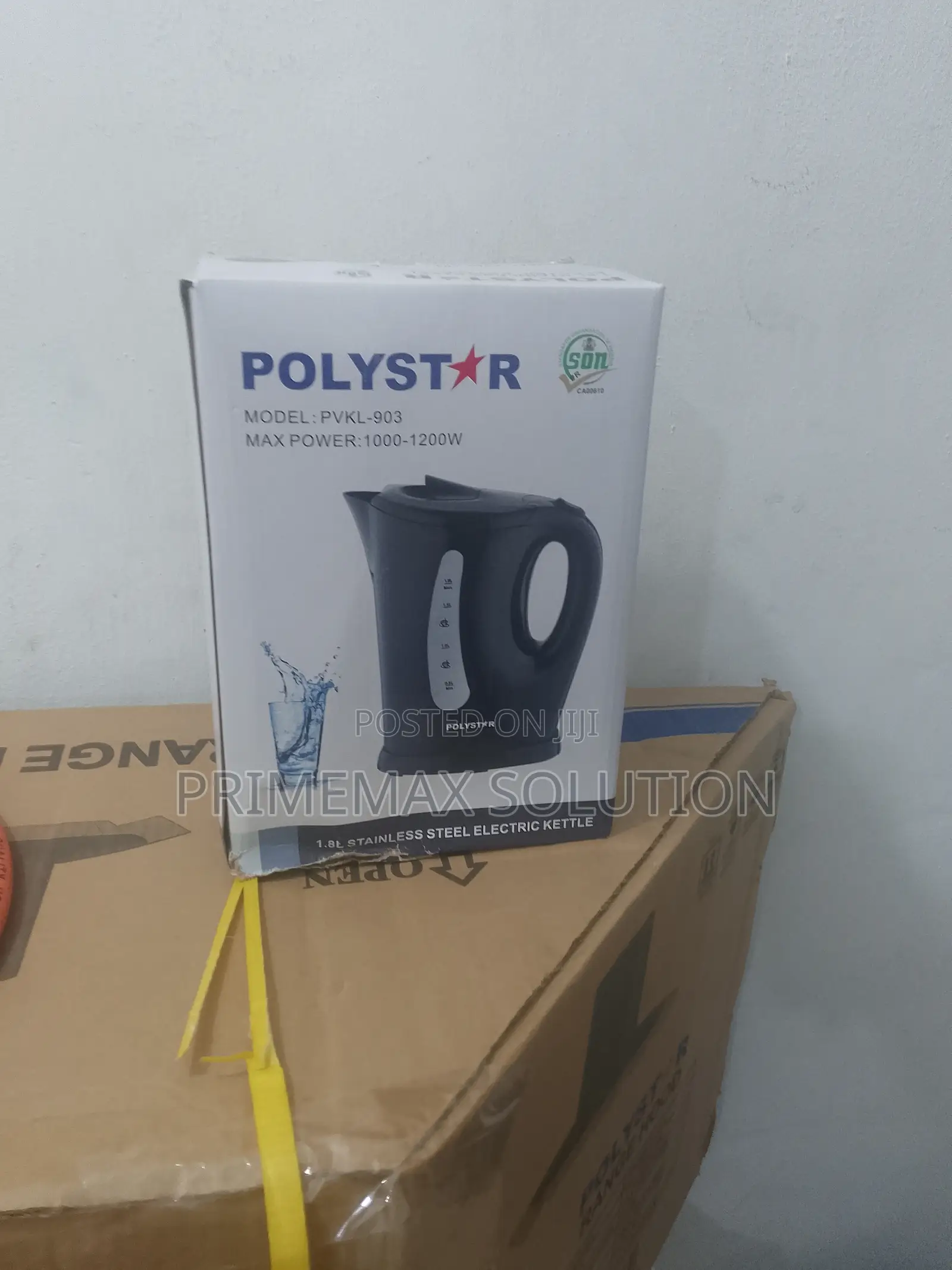 Polystar 1.8l Electric Kettle, Auto Switch-Off Boil-Dry Protection