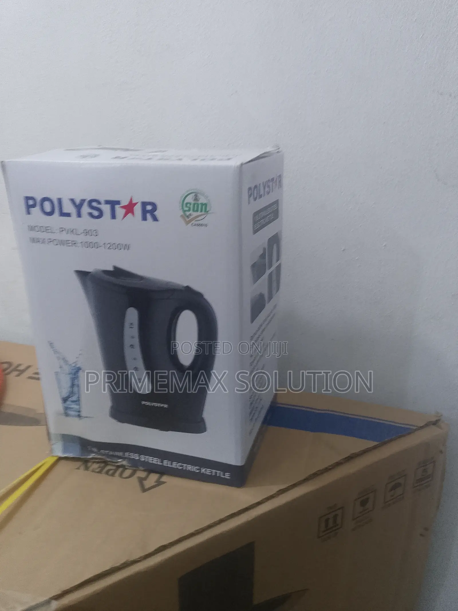 Modern Black White Polystar PVKL-903: 1.8l Kettle for Easy Pouring