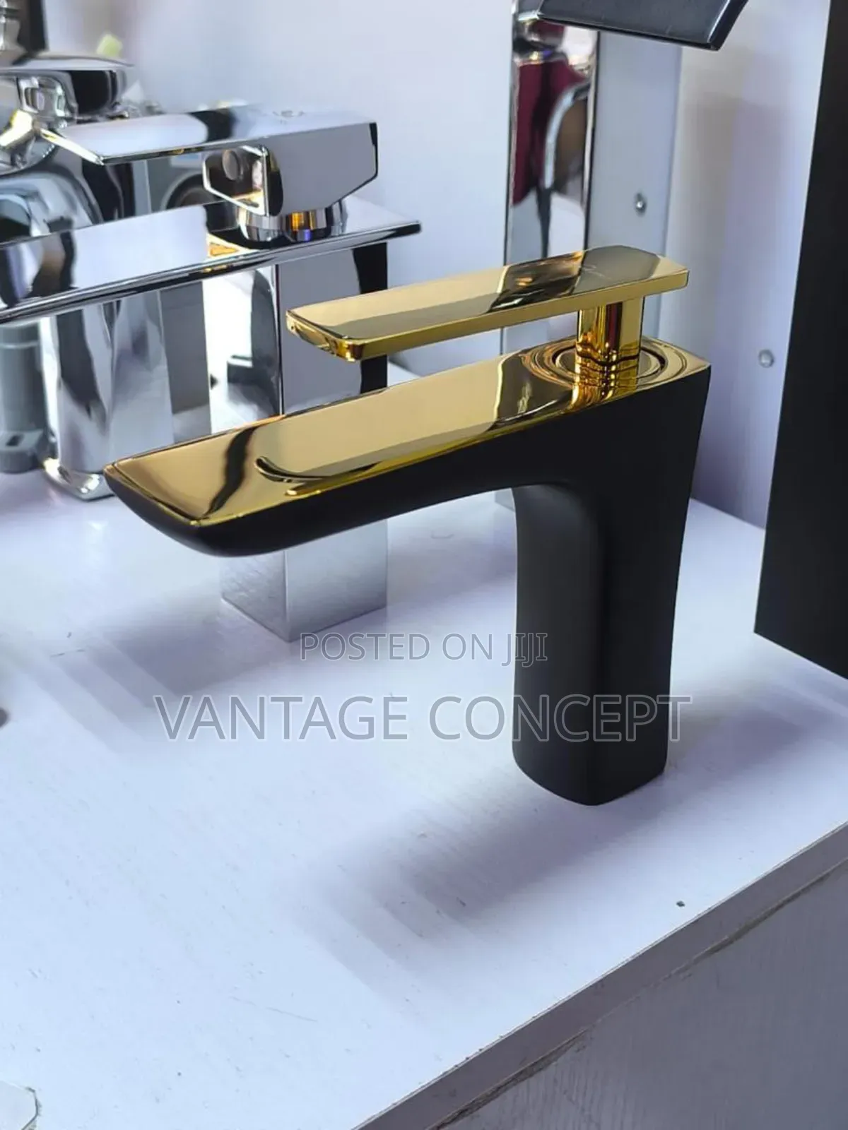 Luxury Black and Gold Basin Mixer