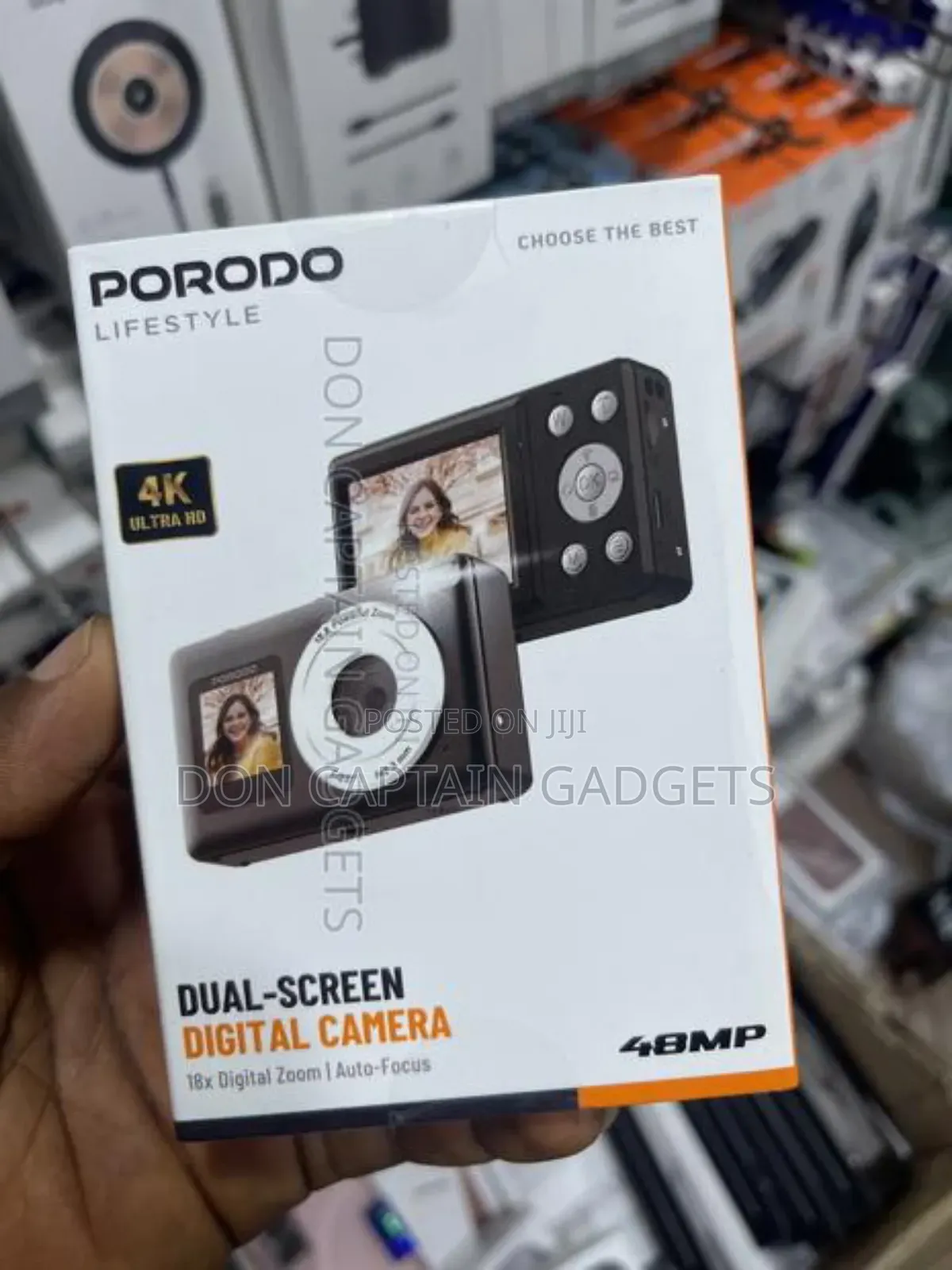 Porodo Dual Screen Digital Camera 48mp 18x Digital Zoom Auto Focus