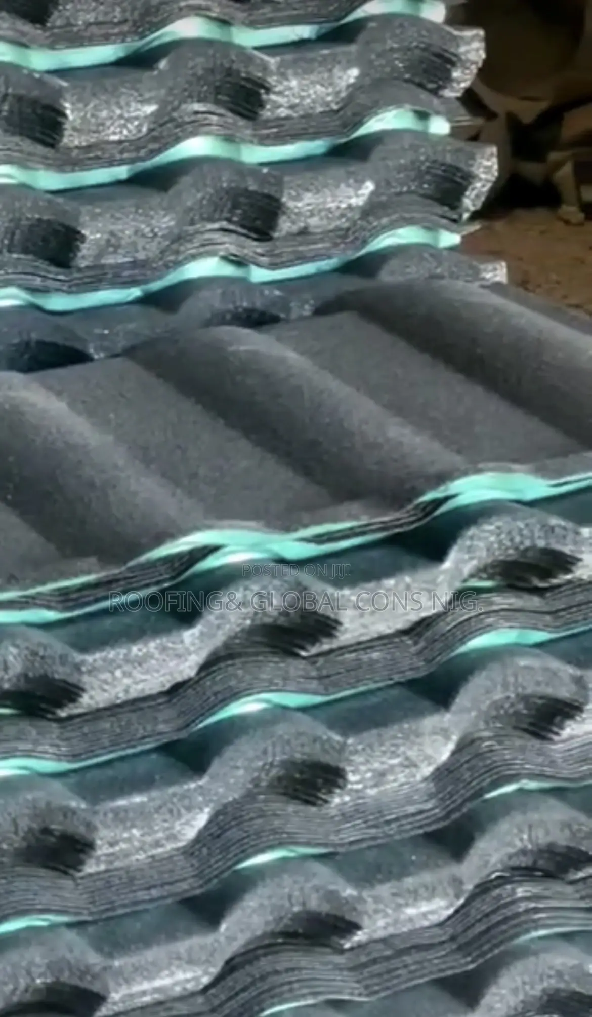 Korea Pure Milano Black Design Stone Coated Roofing Sheet