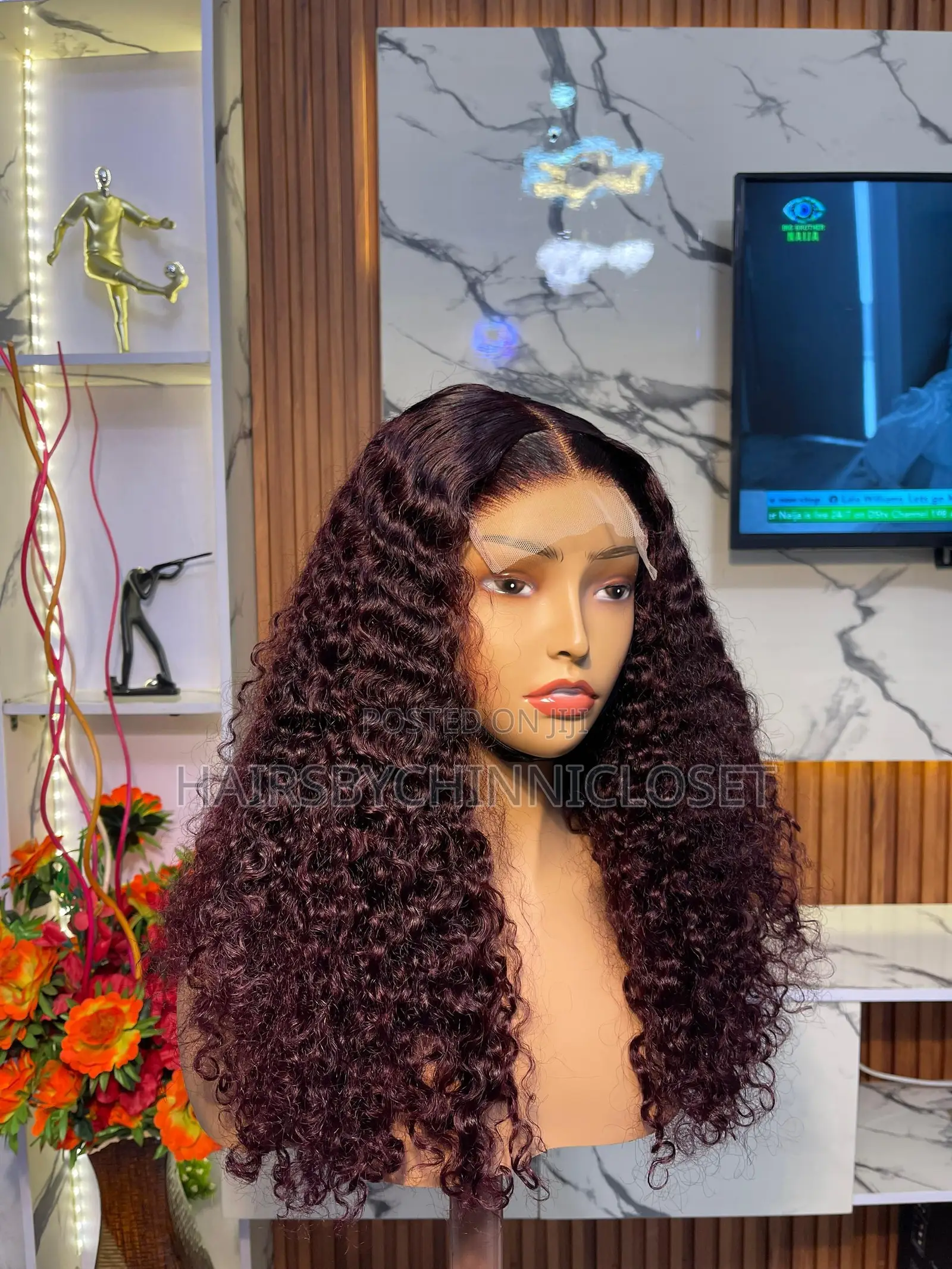 SDD Luxury Burmese Curls With 5x5 Dark Wine (99j) 20” 162,000