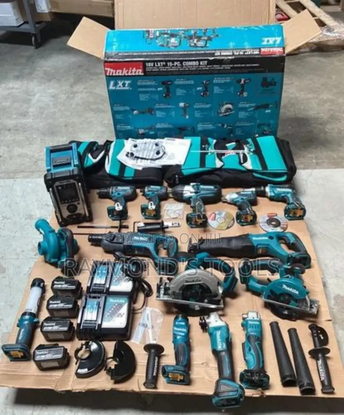 Original Makita Xt1501 18v LXT 15pcs Cordless Combo Kit (4x3.0ah)