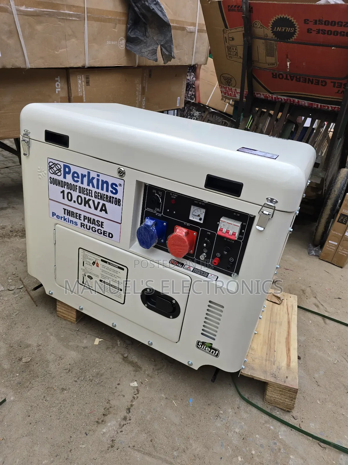 A Brand New Perkins Three Phase Diesel Soundproof Gen 1years Wty 10kva