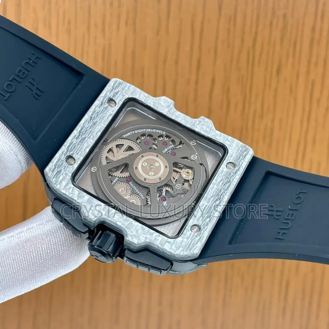 Hublot Quality Luxury Men Chronograph Rubber Strap Wristwatch