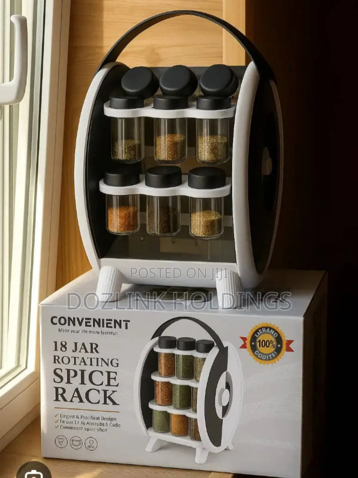 18 Jar Rotating Spice Rack