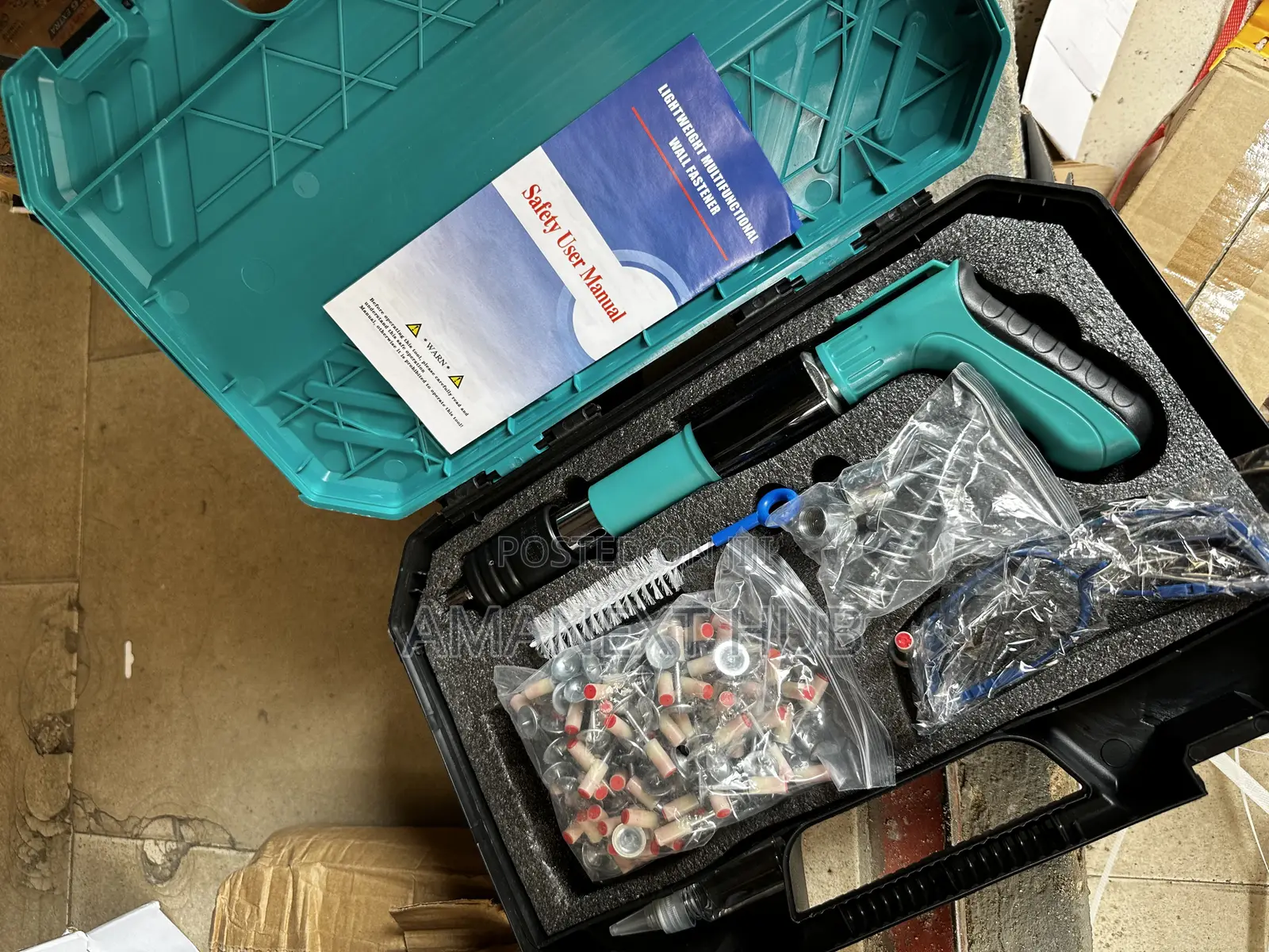 Manual Nail Gun Machine With (Spare Parts and 100 Nail )