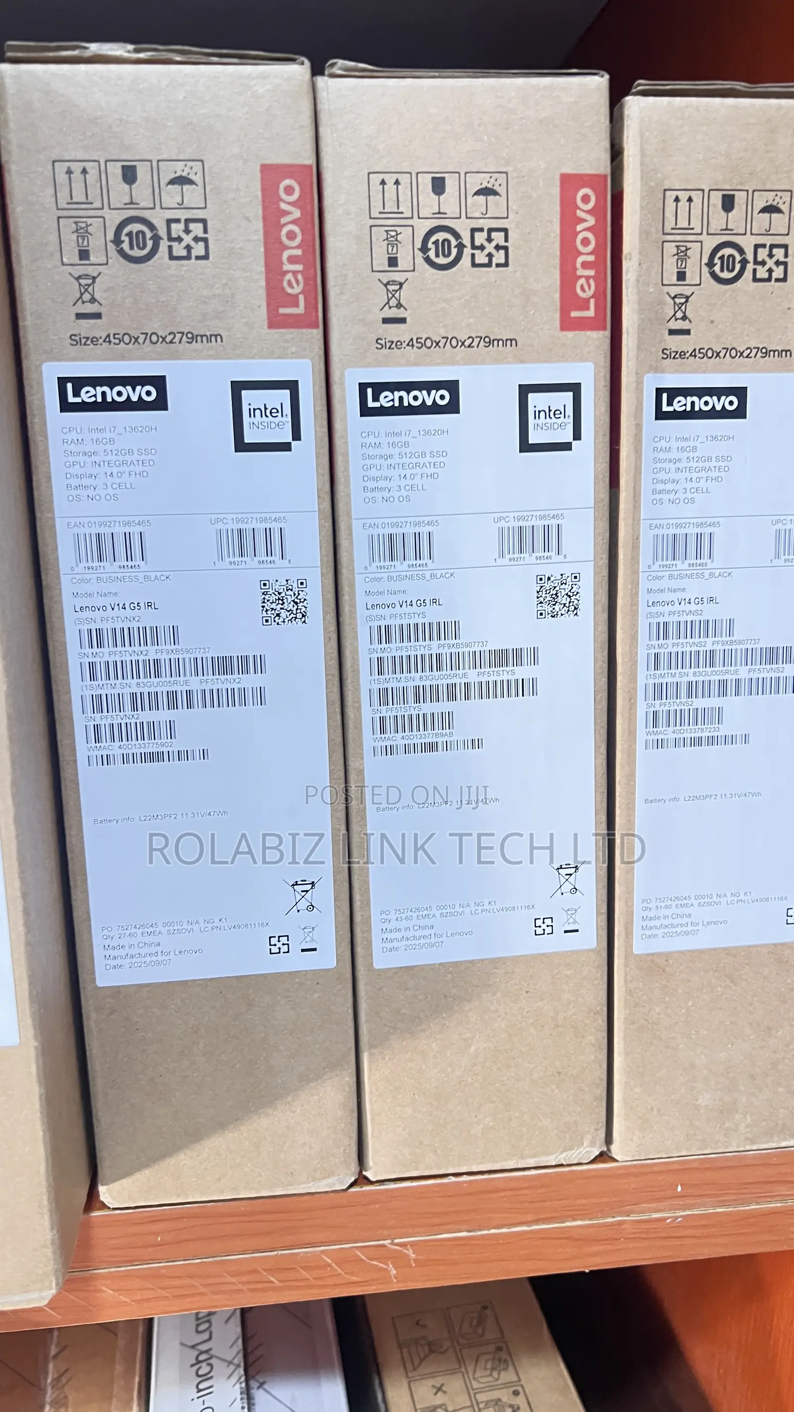 New Laptop Lenovo V14 G4 IRU 16GB Intel Core I7 SSD 512GB