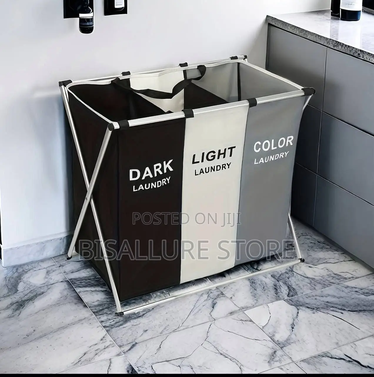 3 Partition Laundry Storage Bag
