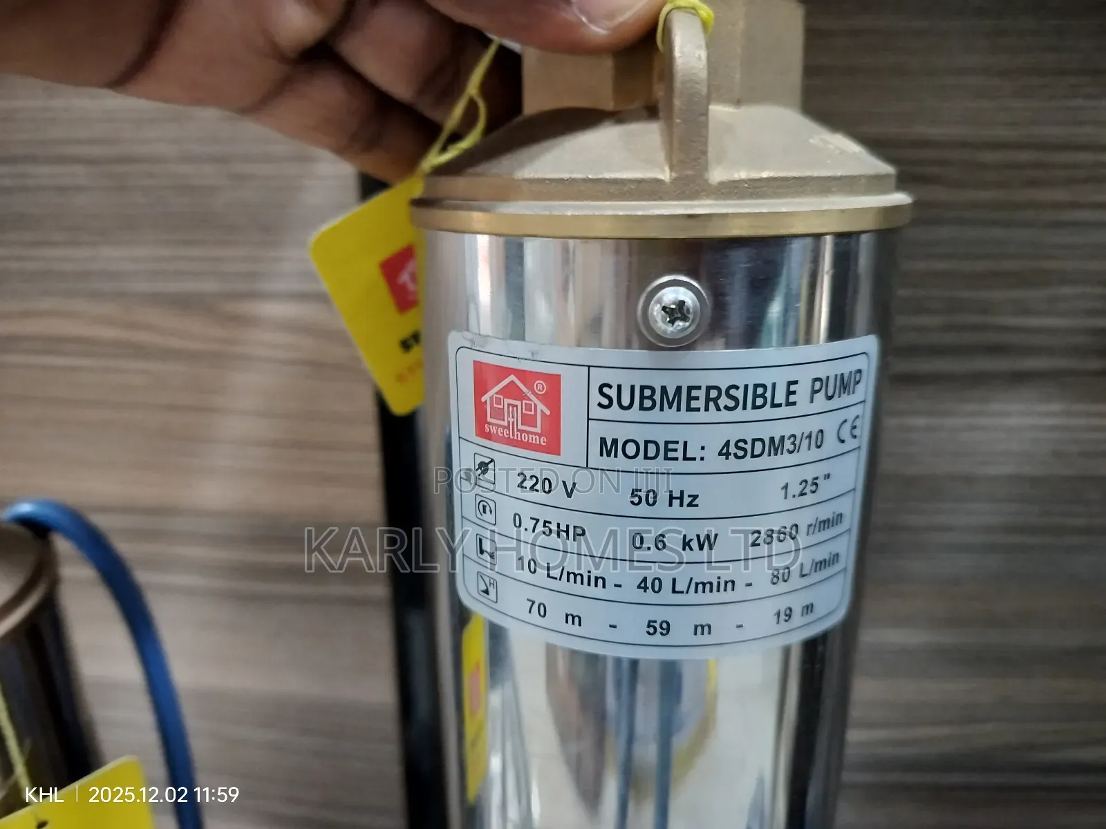 Sweethome 0.75hp Submersible Pump (100% Copper Coil)– At Karly Homes LTD