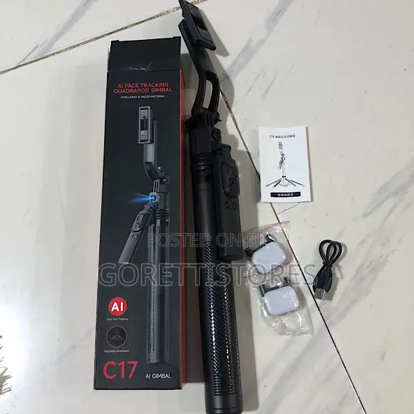 C17 Ai Face Tracking Quadrapod Gimbal Selfie Stick