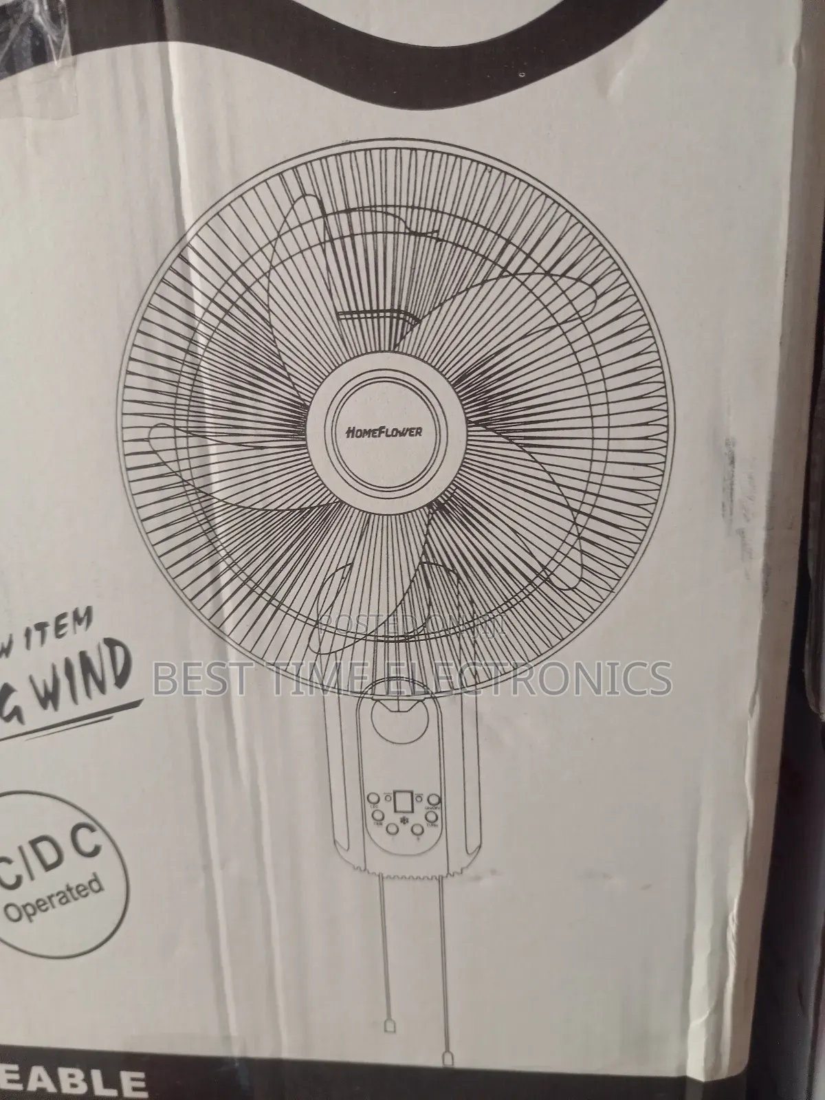 16" Homeflower Ac/Dc Rechargeable Wall Fan