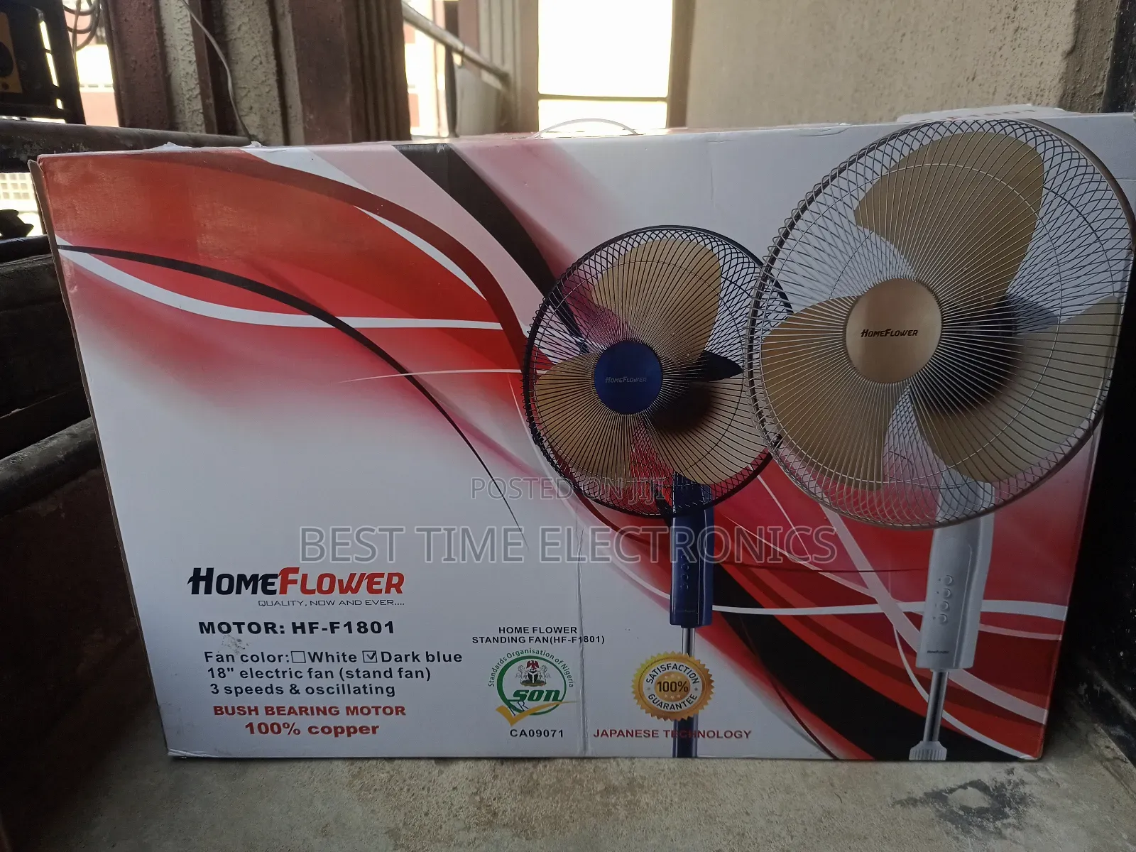 18" Home Flower Electrical Stand Fan