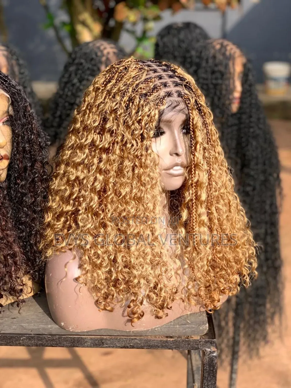 Braided Curly Shoulder Length Human Hair With Full Lace -
